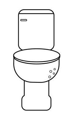line draweing of a toilet
